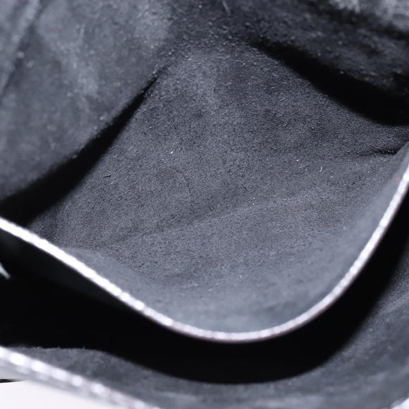 LOEWE Shoulder Bag Leather Black Gold Auth SW1512