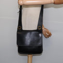 LOEWE Shoulder Bag Leather Black Gold Auth SW1512-21