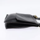LOEWE Shoulder Bag Leather Black Gold Auth SW1512-4
