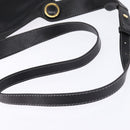 LOEWE Shoulder Bag Leather Black Gold Auth SW1512-7