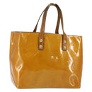 LOUIS VUITTON Monogram Vernis Reade PM Hand Bag Beige M91334 LV Auth SW1514-1