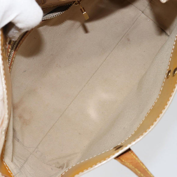 LOUIS VUITTON Monogram Vernis Reade PM Hand Bag Beige M91334 LV Auth SW1514