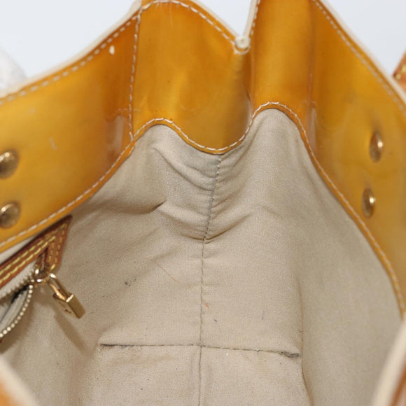 LOUIS VUITTON Monogram Vernis Reade PM Hand Bag Beige M91334 LV Auth SW1514