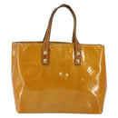 LOUIS VUITTON Monogram Vernis Reade PM Hand Bag Beige M91334 LV Auth SW1514-13