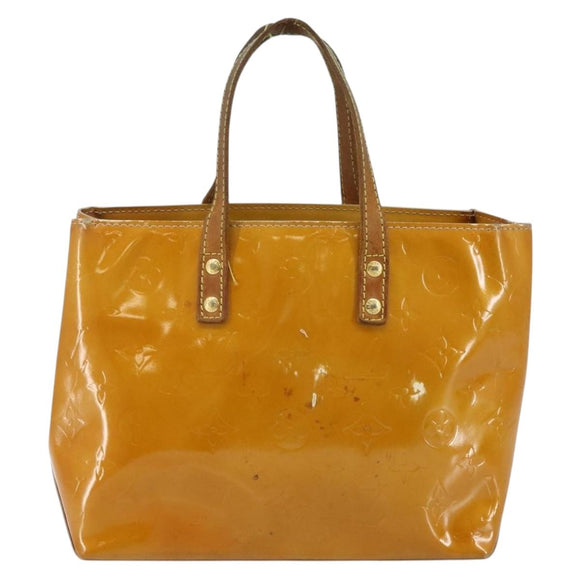 LOUIS VUITTON Monogram Vernis Reade PM Hand Bag Beige M91334 LV Auth SW1514