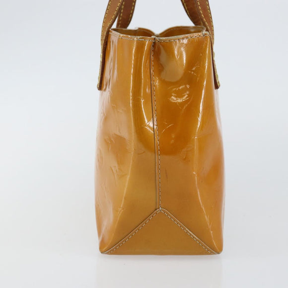 LOUIS VUITTON Monogram Vernis Reade PM Hand Bag Beige M91334 LV Auth SW1514