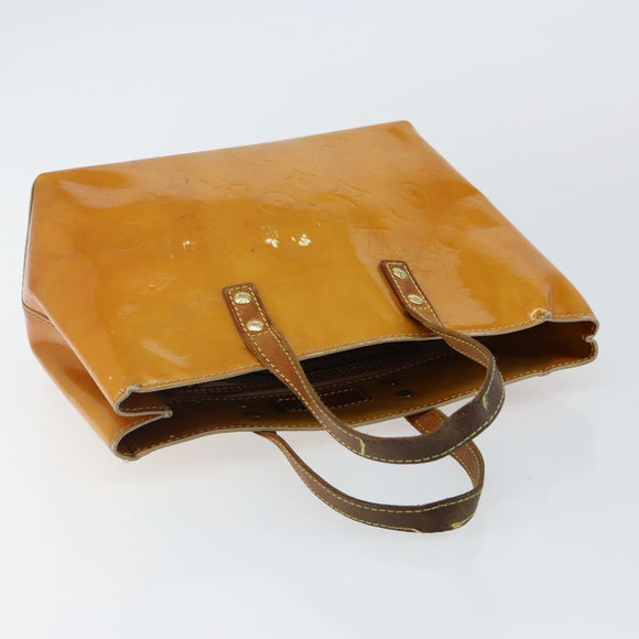 LOUIS VUITTON Monogram Vernis Reade PM Hand Bag Beige M91334 LV Auth SW1514