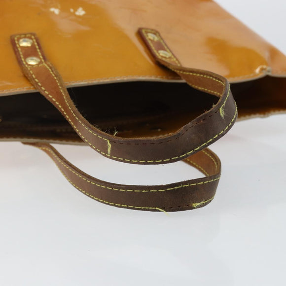 LOUIS VUITTON Monogram Vernis Reade PM Hand Bag Beige M91334 LV Auth SW1514