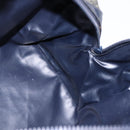 CELINE Macadam Canvas Boston Bag Navy Gold Auth SW1516-18