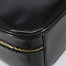 GUCCI Bamboo Hand Bag Enamel Black Gold 000 3270 0323 Auth SW1517-15