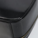 GUCCI Bamboo Hand Bag Enamel Black Gold 000 3270 0323 Auth SW1517-16