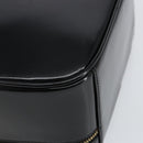 GUCCI Bamboo Hand Bag Enamel Black Gold 000 3270 0323 Auth SW1517-17