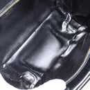 GUCCI Bamboo Hand Bag Enamel Black Gold 000 3270 0323 Auth SW1517-10