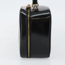 GUCCI Bamboo Hand Bag Enamel Black Gold 000 3270 0323 Auth SW1517-3