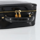 GUCCI Bamboo Hand Bag Enamel Black Gold 000 3270 0323 Auth SW1517-7