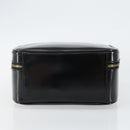 GUCCI Bamboo Hand Bag Enamel Black Gold 000 3270 0323 Auth SW1517-5