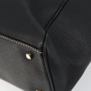 Salvatore Ferragamo Tote Bag Leather Black Gold Auth SW1521-9