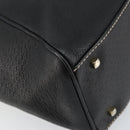 Salvatore Ferragamo Tote Bag Leather Black Gold Auth SW1521-14