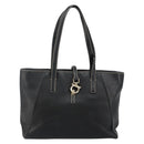 Salvatore Ferragamo Tote Bag Leather Black Gold Auth SW1521-13