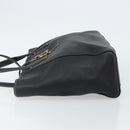 Salvatore Ferragamo Tote Bag Leather Black Gold Auth SW1521-4