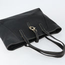 Salvatore Ferragamo Tote Bag Leather Black Gold Auth SW1521-6