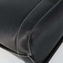 VALENTINO Hand Bag Leather Black Gold Auth SW1523-16