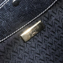 VALENTINO Hand Bag Leather Black Gold Auth SW1523-11