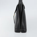 VALENTINO Hand Bag Leather Black Gold Auth SW1523-4