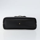 VALENTINO Hand Bag Leather Black Gold Auth SW1523-5