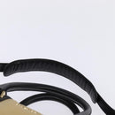 GIVENCHY Lucrezia Hand Bag Canvas Leather 2way Beige Gold Auth SW1524-9