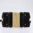 GIVENCHY Lucrezia Hand Bag Canvas Leather 2way Beige Gold Auth SW1524-5