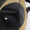 GIVENCHY Lucrezia Hand Bag Canvas Leather 2way Beige Gold Auth SW1524-16