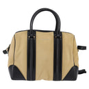 GIVENCHY Lucrezia Hand Bag Canvas Leather 2way Beige Gold Auth SW1524-13