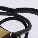 GIVENCHY Lucrezia Hand Bag Canvas Leather 2way Beige Gold Auth SW1524-14