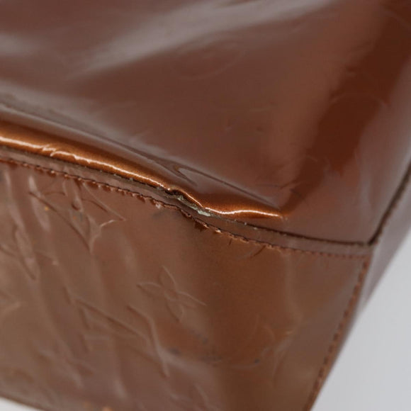 LOUIS VUITTON Monogram Vernis Reade PM Hand Bag Bronze M91146 LV Auth SW1525