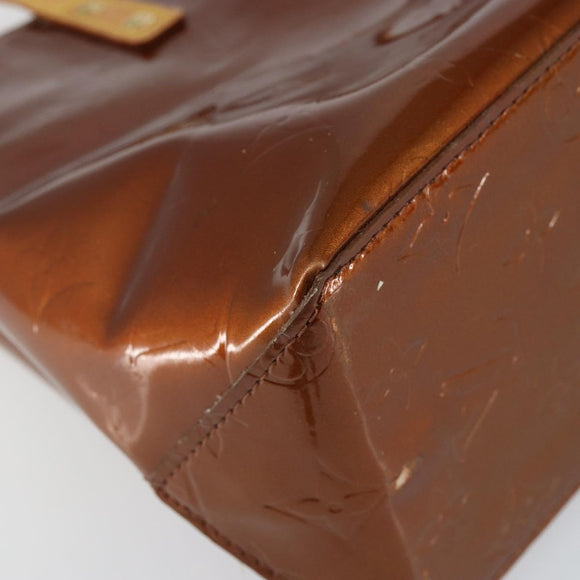 LOUIS VUITTON Monogram Vernis Reade PM Hand Bag Bronze M91146 LV Auth SW1525