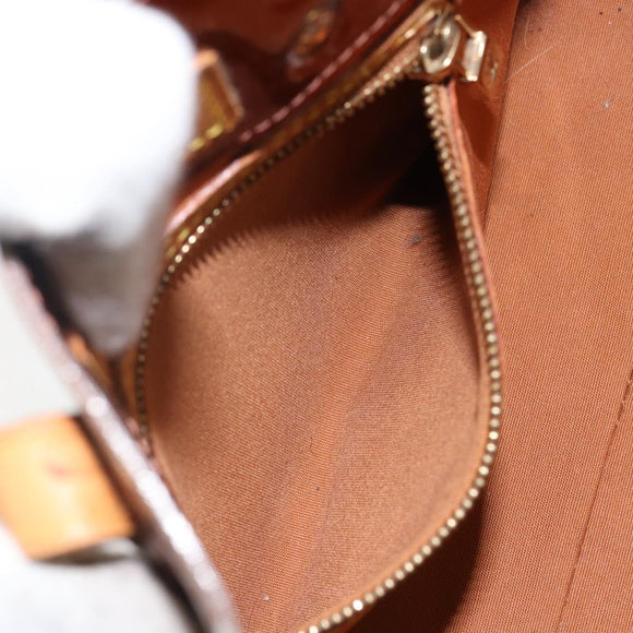 LOUIS VUITTON Monogram Vernis Reade PM Hand Bag Bronze M91146 LV Auth SW1525