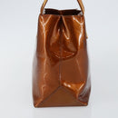 LOUIS VUITTON Monogram Vernis Reade PM Hand Bag Bronze M91146 LV Auth SW1525-4