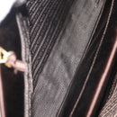PRADA Chain Hand Bag Satin Brown Gold Auth SW1527-20