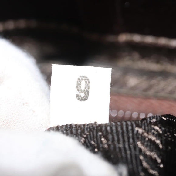 PRADA Chain Hand Bag Satin Brown Gold Auth SW1527