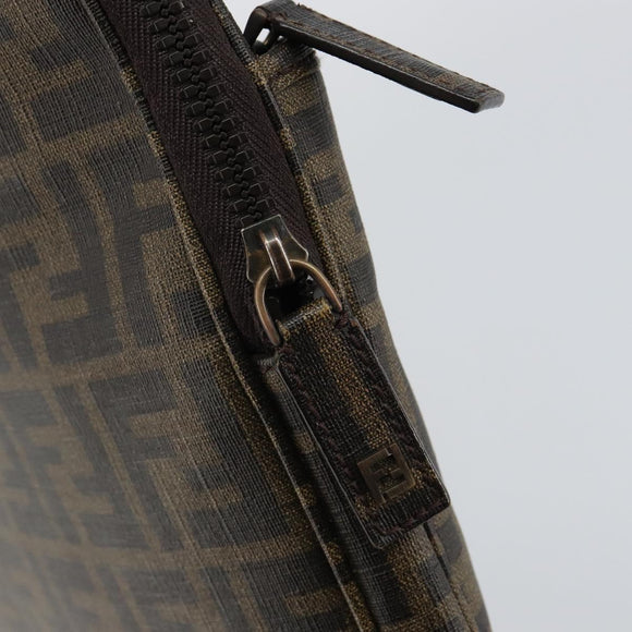 FENDI Zucca Canvas PC Case Black Brown Auth SW1528