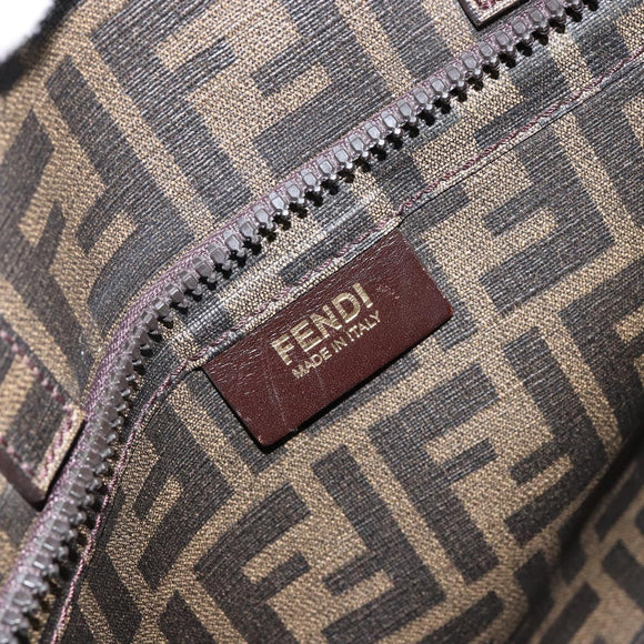 FENDI Zucca Canvas PC Case Black Brown Auth SW1528