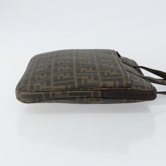 FENDI Zucca Canvas PC Case Black Brown Auth SW1528