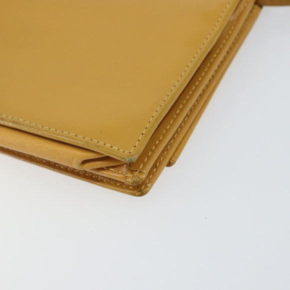 LOEWE Shoulder Wallet Bag Leather Yellow Auth SW1530
