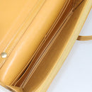 LOEWE Shoulder Wallet Bag Leather Yellow Auth SW1530-10