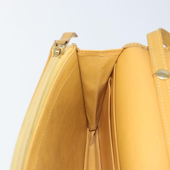 LOEWE Shoulder Wallet Bag Leather Yellow Auth SW1530