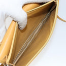 LOEWE Shoulder Wallet Bag Leather Yellow Auth SW1530-11