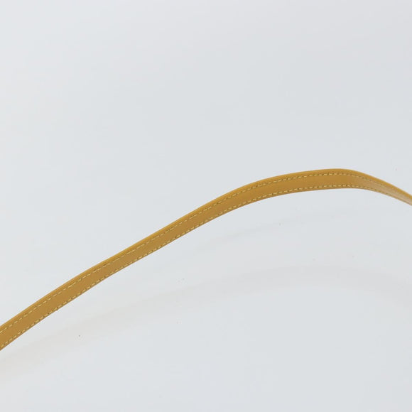 LOEWE Shoulder Wallet Bag Leather Yellow Auth SW1530