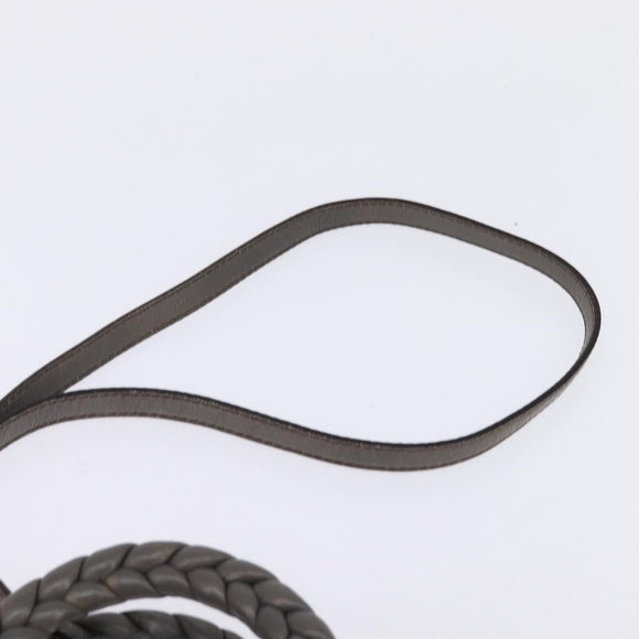 Miu Miu Matelasse Hand Bag Leather 2way Gray Gold Auth SW1535