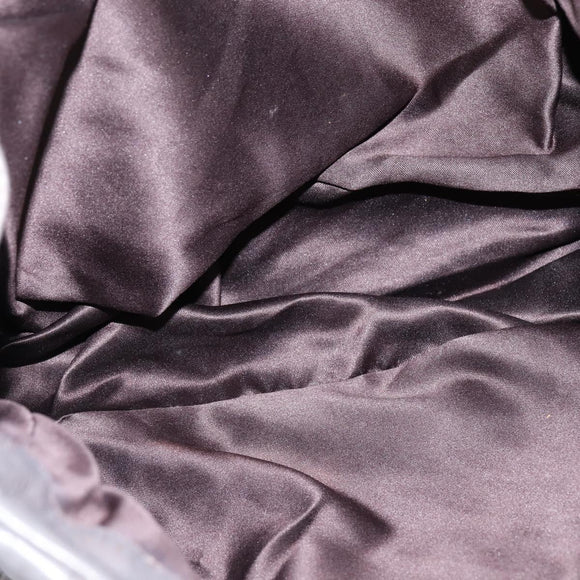 Miu Miu Matelasse Hand Bag Leather 2way Gray Gold Auth SW1535